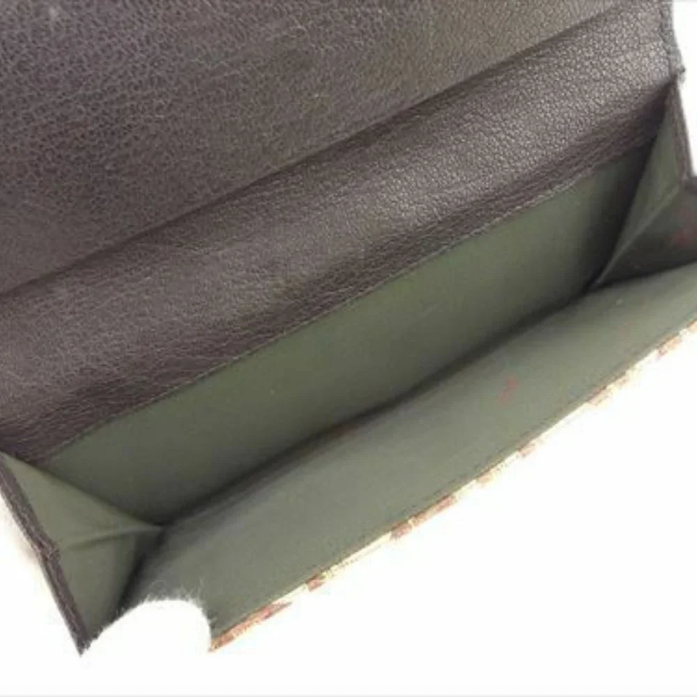 AUTH Dior Wallet Purse Trotter Brown Canvas Leather Woman